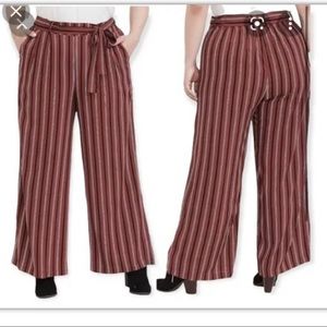 NWT Torrid Burnt Orange Striped Wide Leg Pants